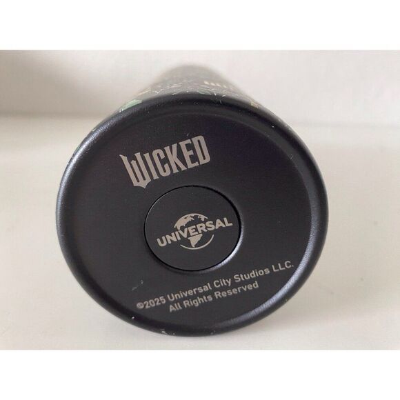 Universal Studios WICKED Elphaba Witch Hat Metal Tumbler With Straw NEW - Picture 12 of 16